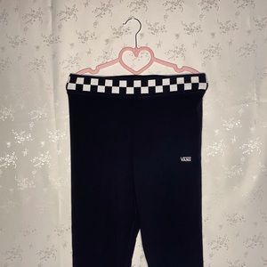 black checkered vans leggings